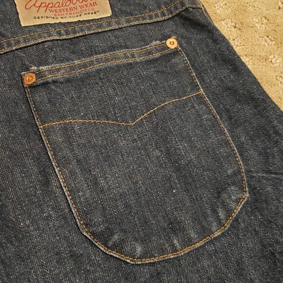 Vintage Appaloosa Blue Jeans Women's 28 Denim Wide Leg Western Wear Ranchwear - Picture 5 of 10